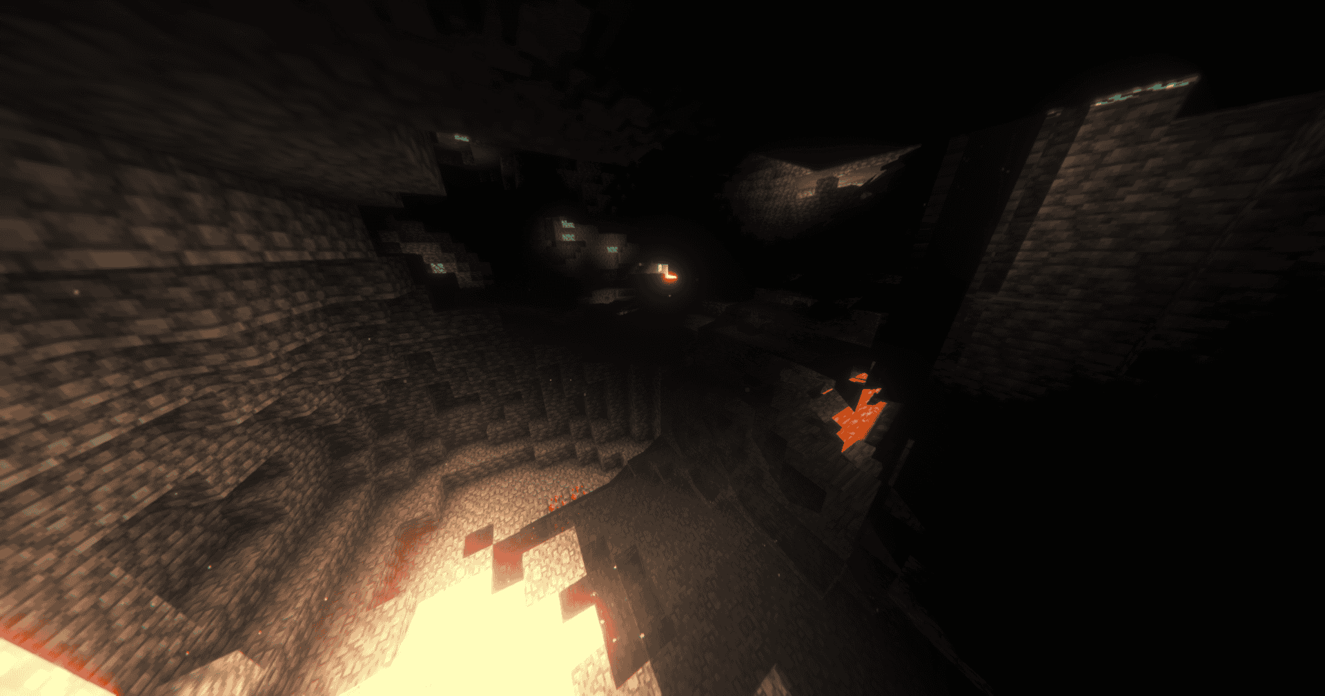 Deep in a cave.