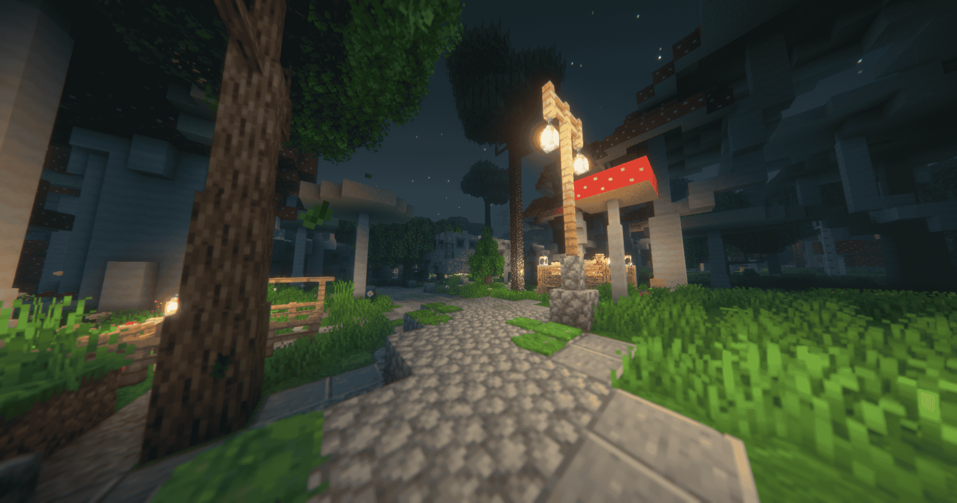 A village in the twilight forest.
