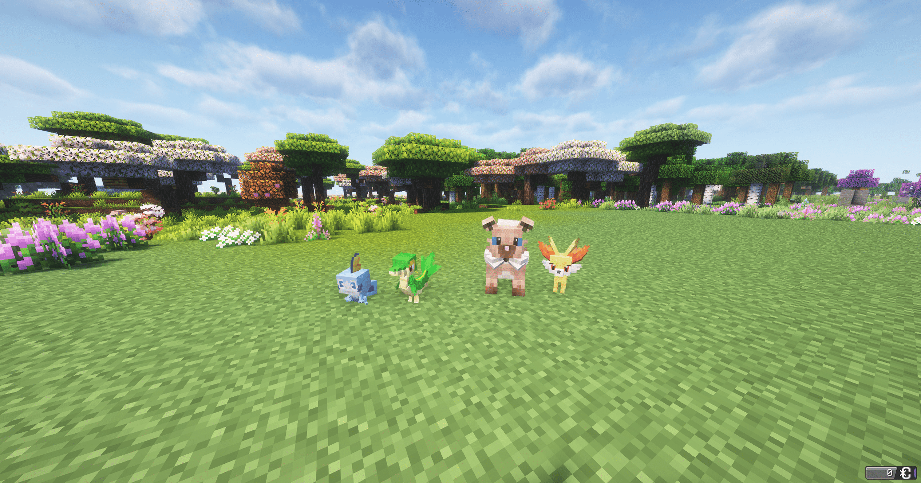 Custom starters for this pack based off of the style of the Pokemon Legends games with starters out of their respective regions.