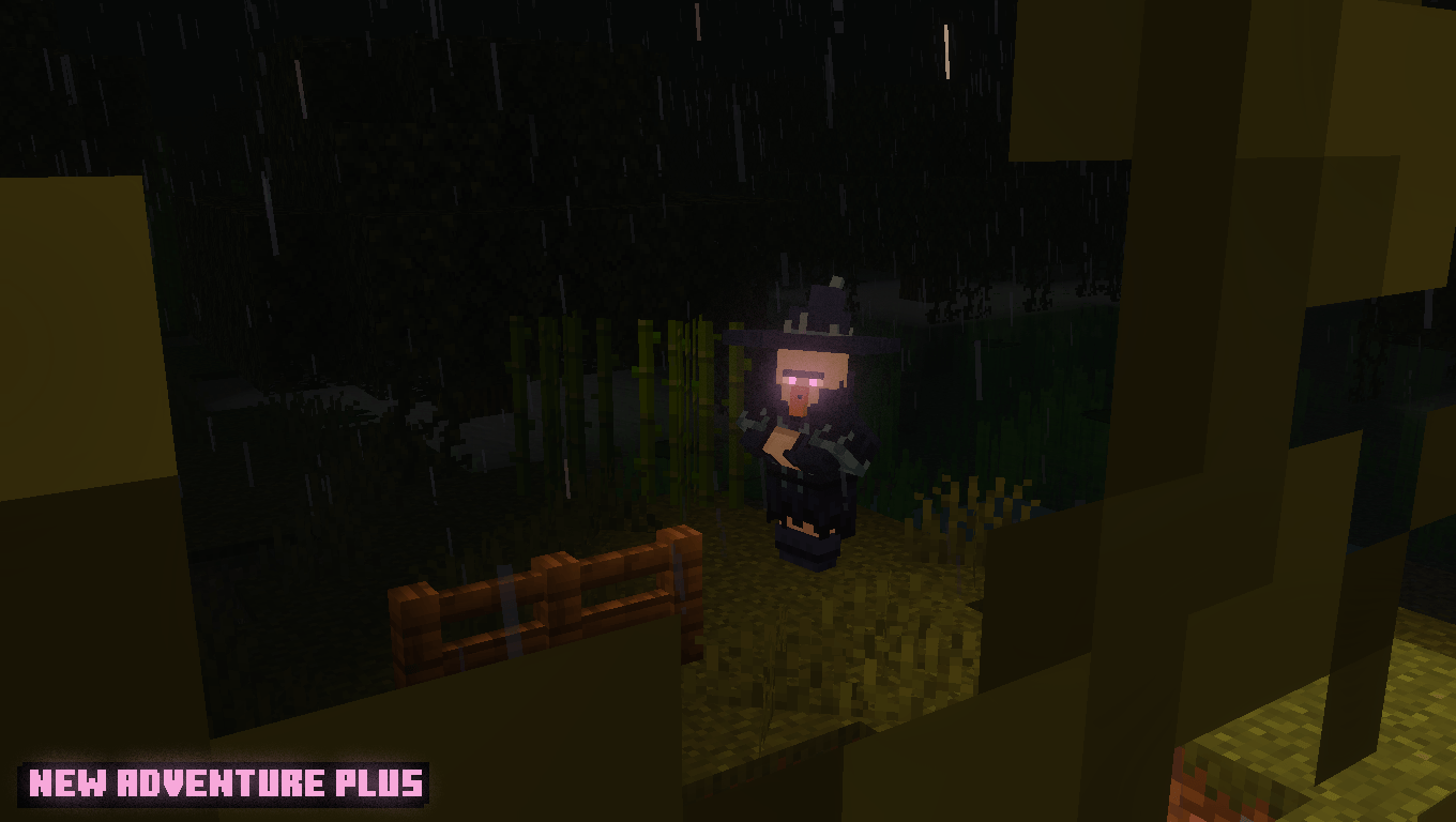 Thumbnail This witch is found during thunderstorms in dark leaves and swamps, she drops a unique item and is also difficult to fight.