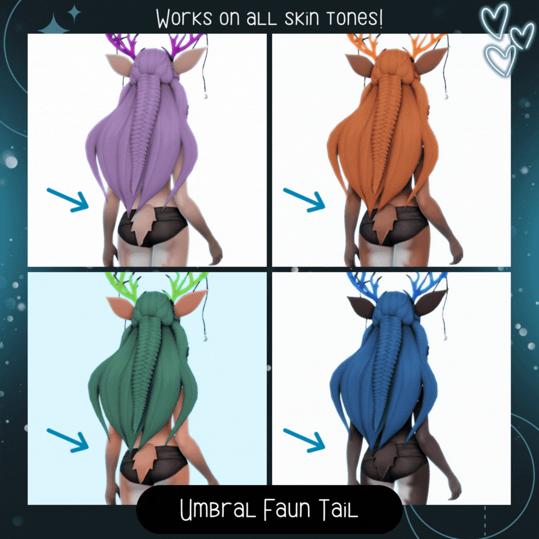 Fantasy deer tail for your 'Not So Human' Sims that works with all skin tones!