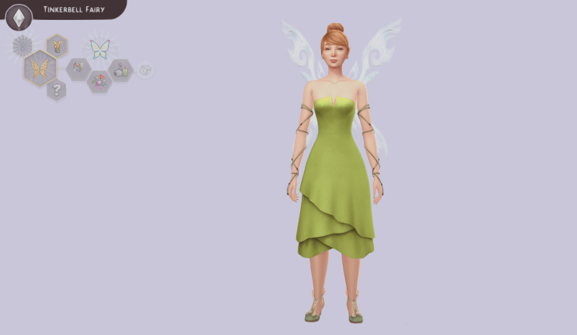 fairy dress sims 4 cc Spring Daydream Fairy Dress Costume w/Armbands Adult