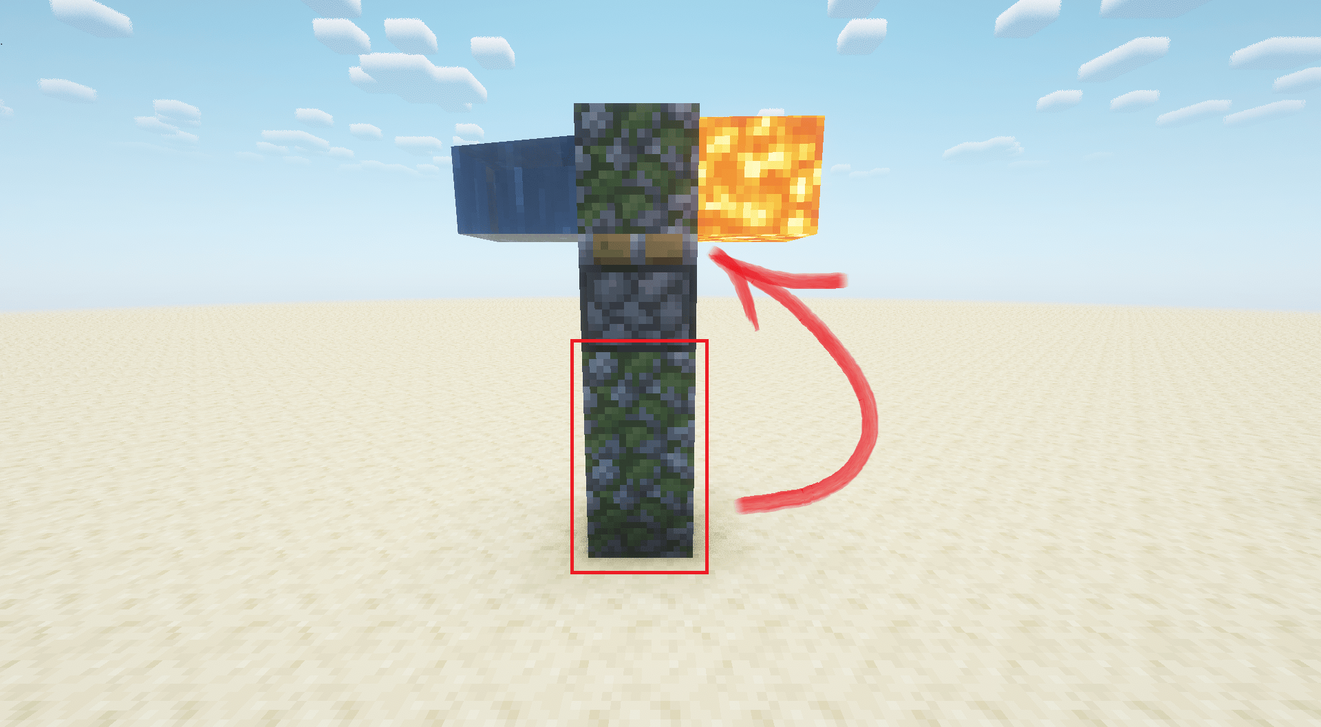 Thumbnail ⚠️ 2 blocks required below. Replace the block under the piston with the one you want to use as a generator.