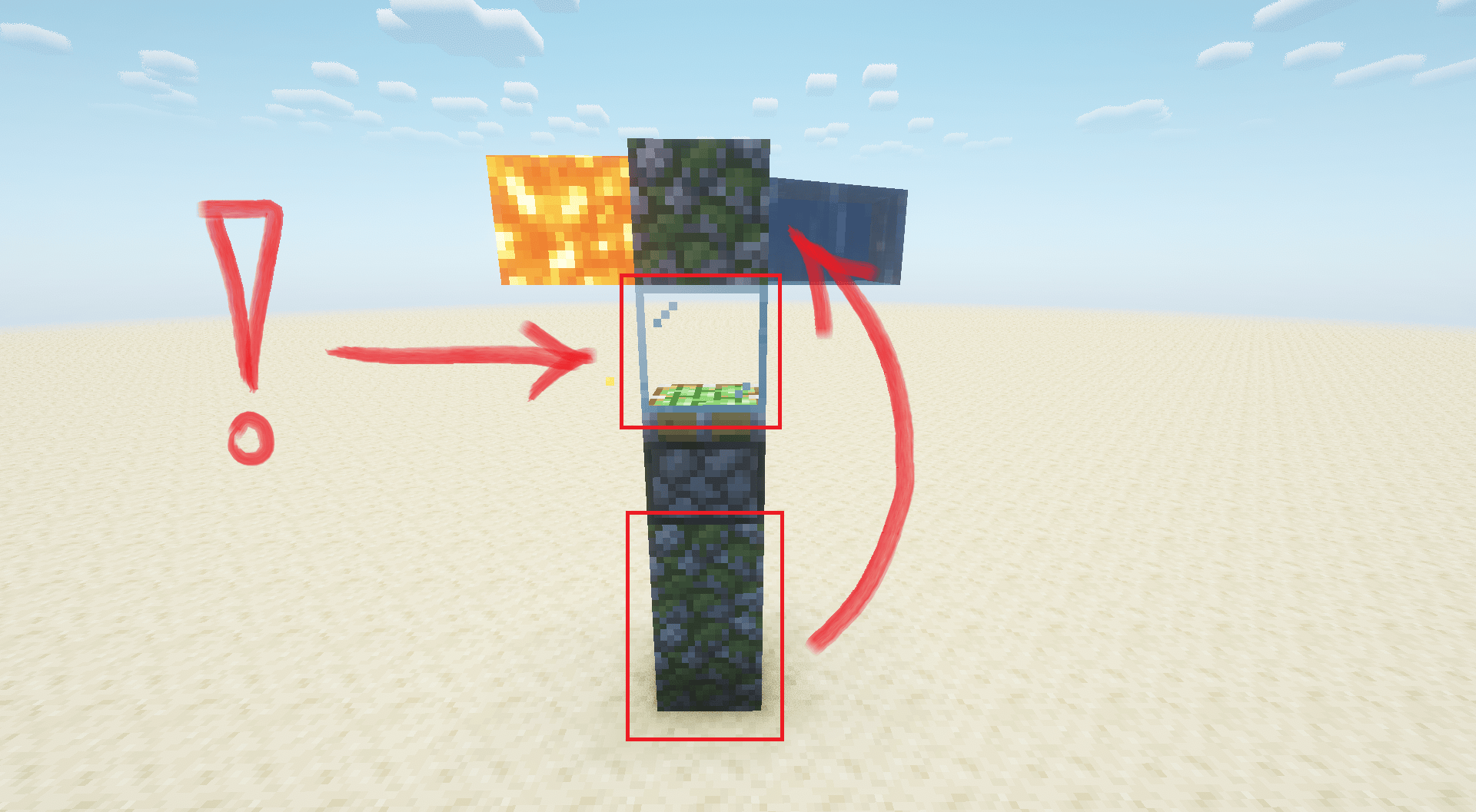 Thumbnail ⚠️ 2 blocks required below. Replace the block under the piston with the one you want to use as a generator.