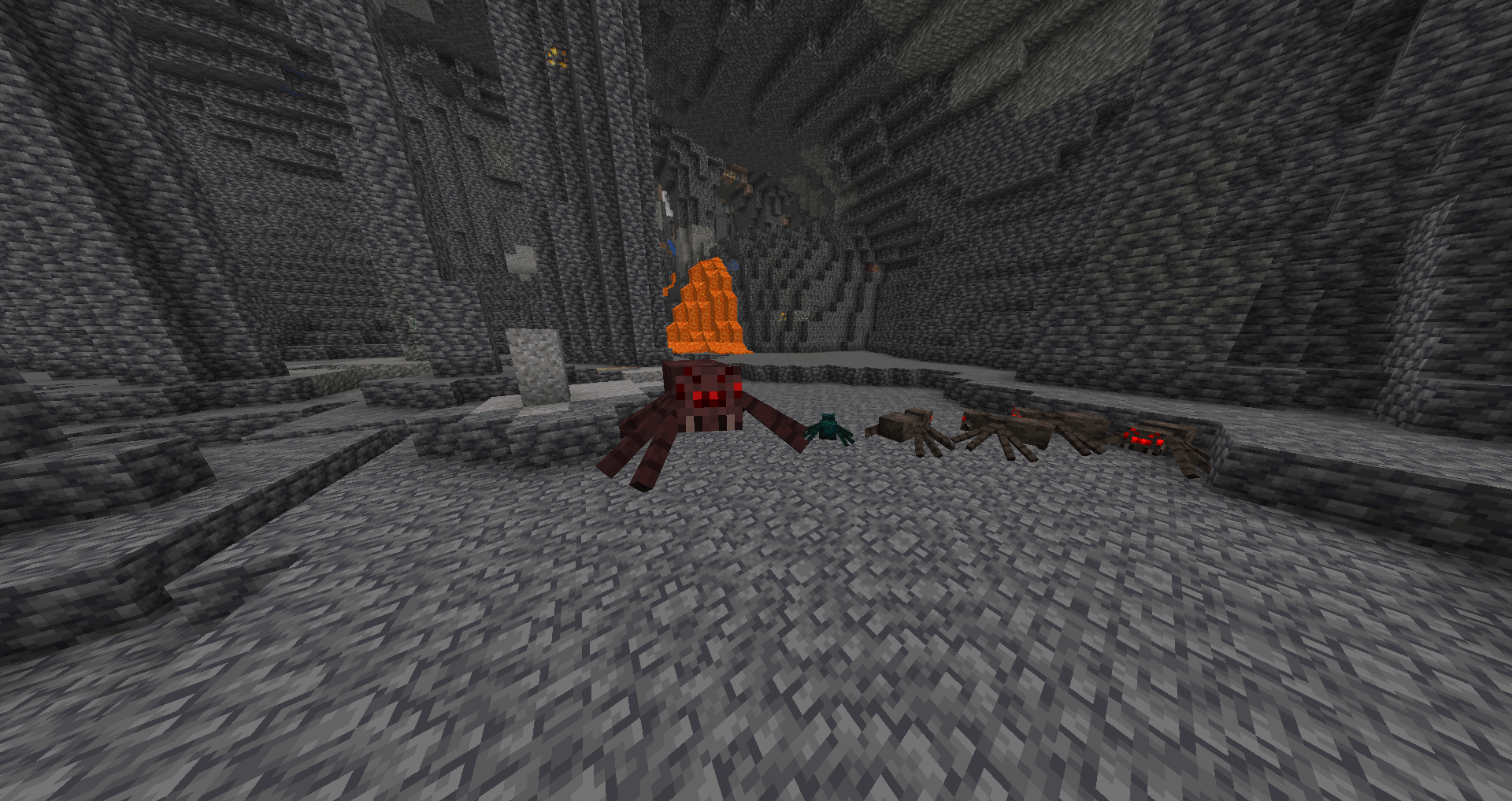 The Brood mother underground with her spawn