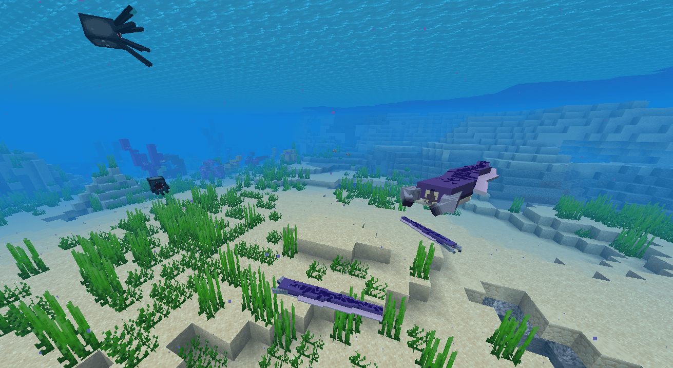 A Sea Serpent pack in the ocean