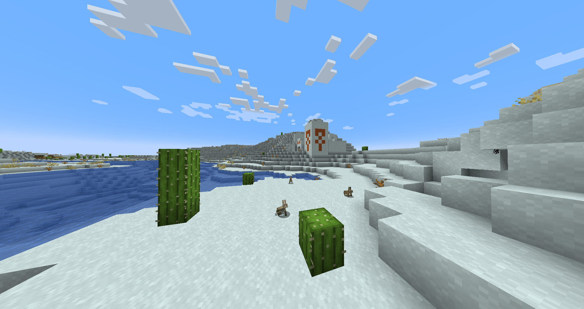 Thumbnail The White Desert featuring the white variant of desert pyramids