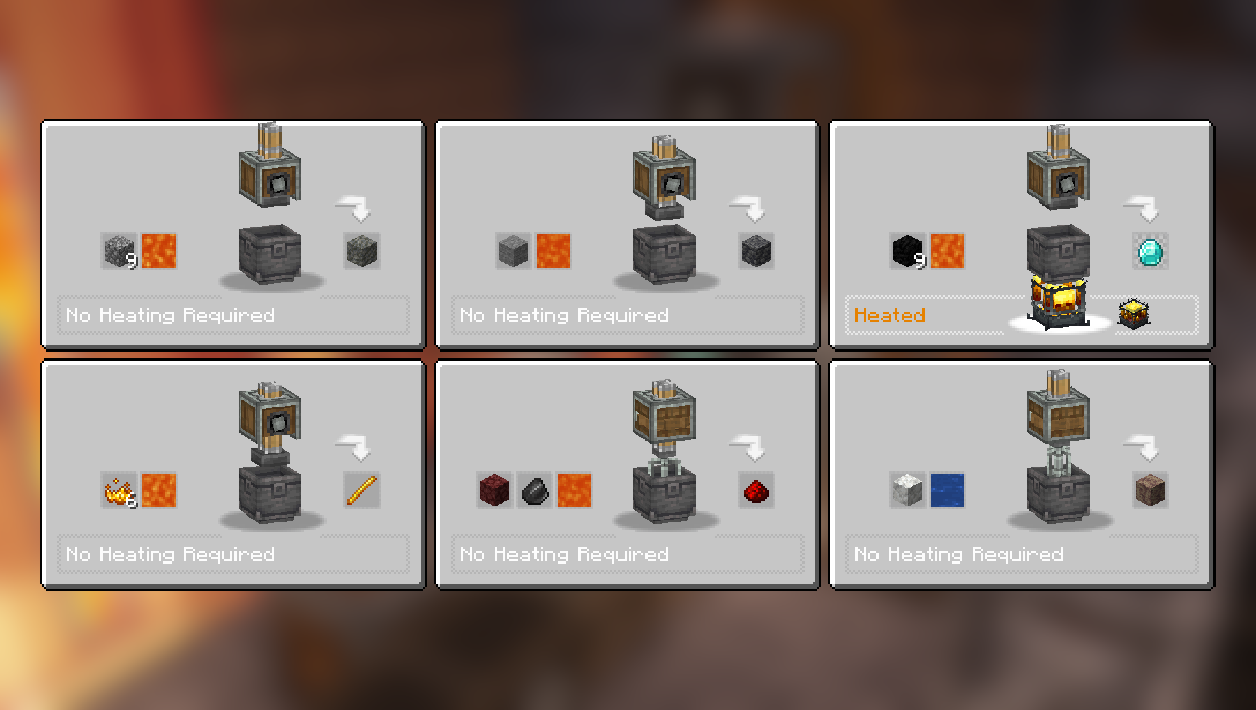 Compacting and Mixing recipes