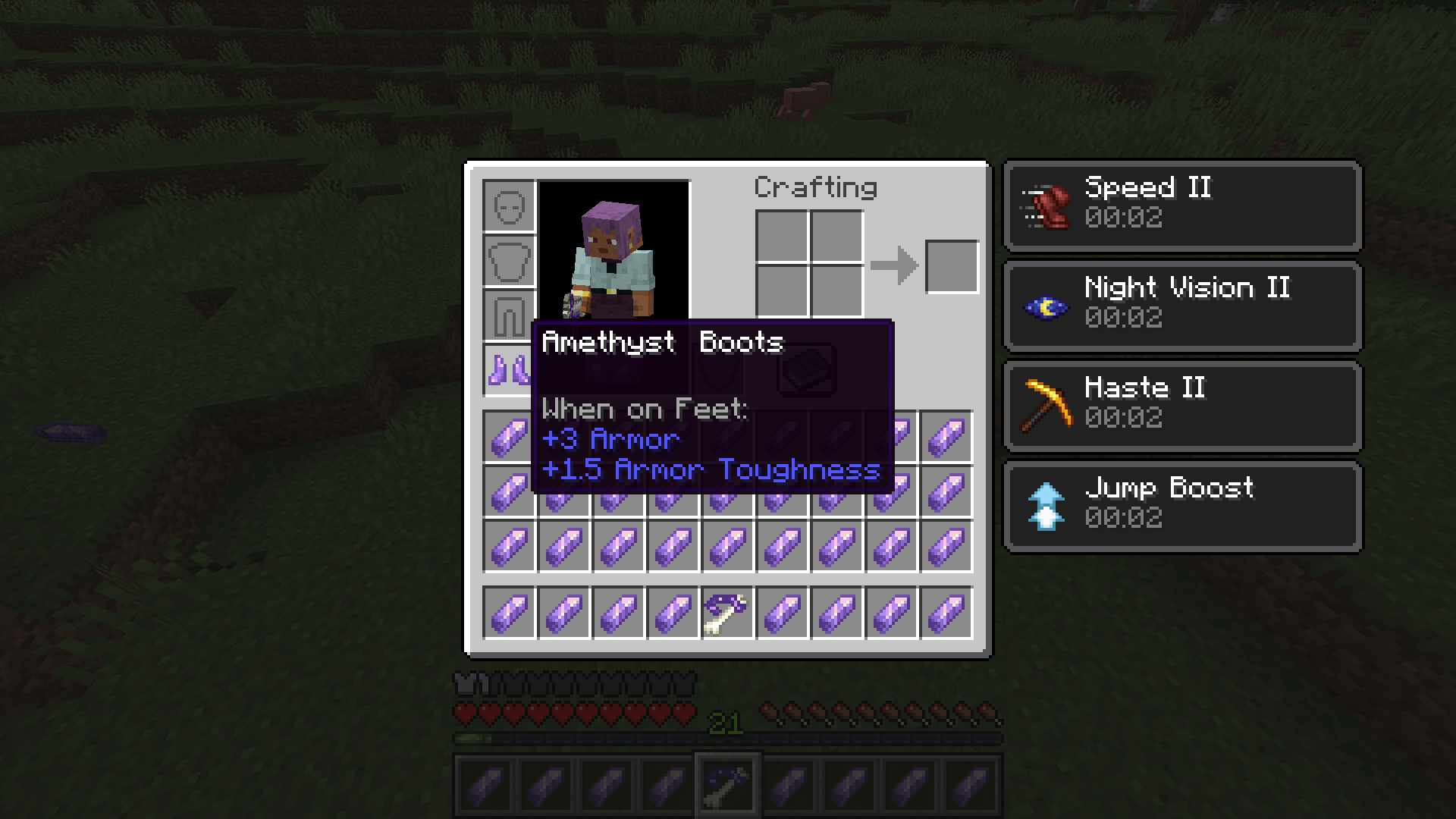 Amethyst Boots Stats