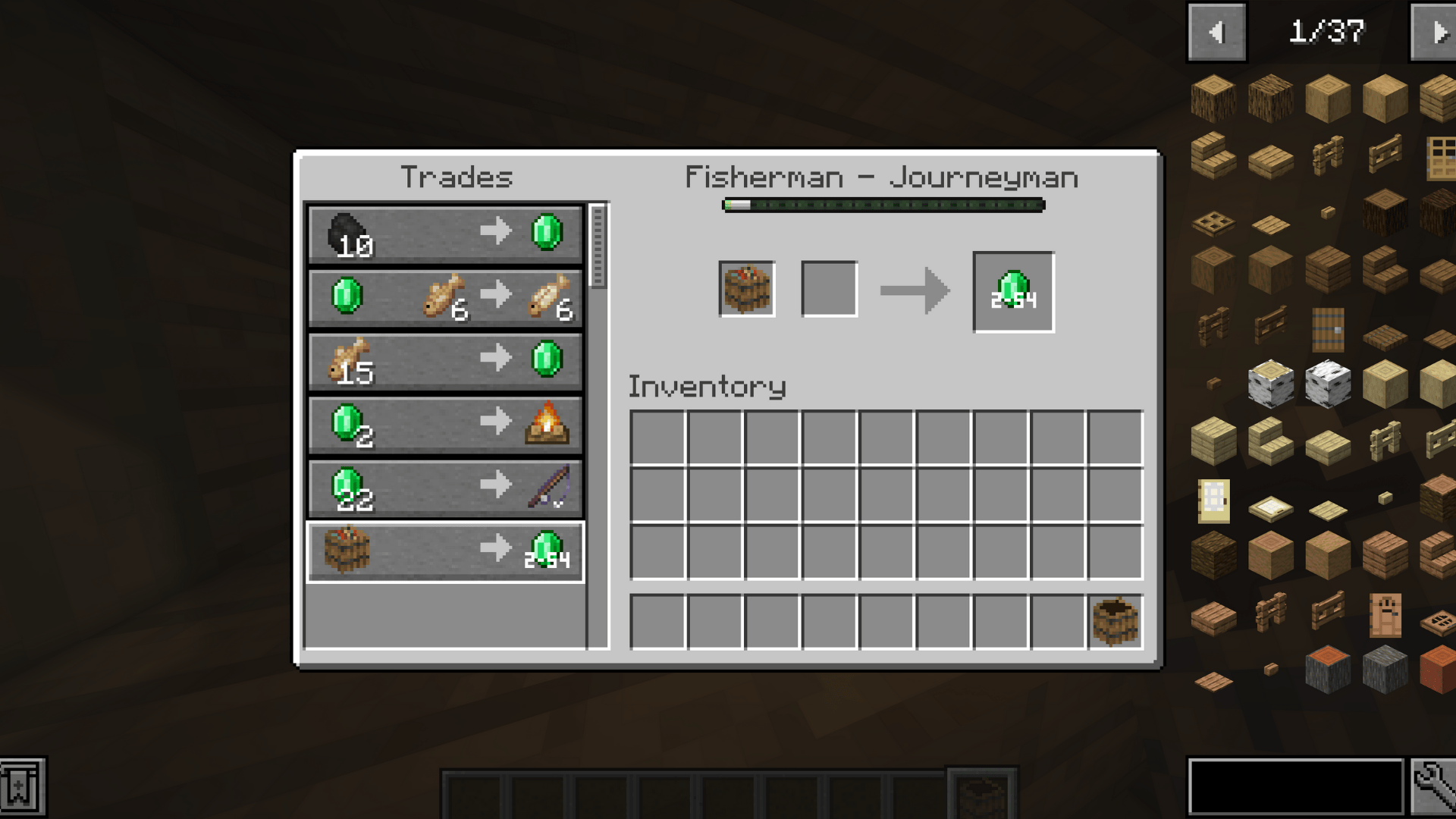 Thumbnail 1 Full Crate can be traded for 2–54 Emeralds, depending on the weight of the fish that were used to craft the Crate