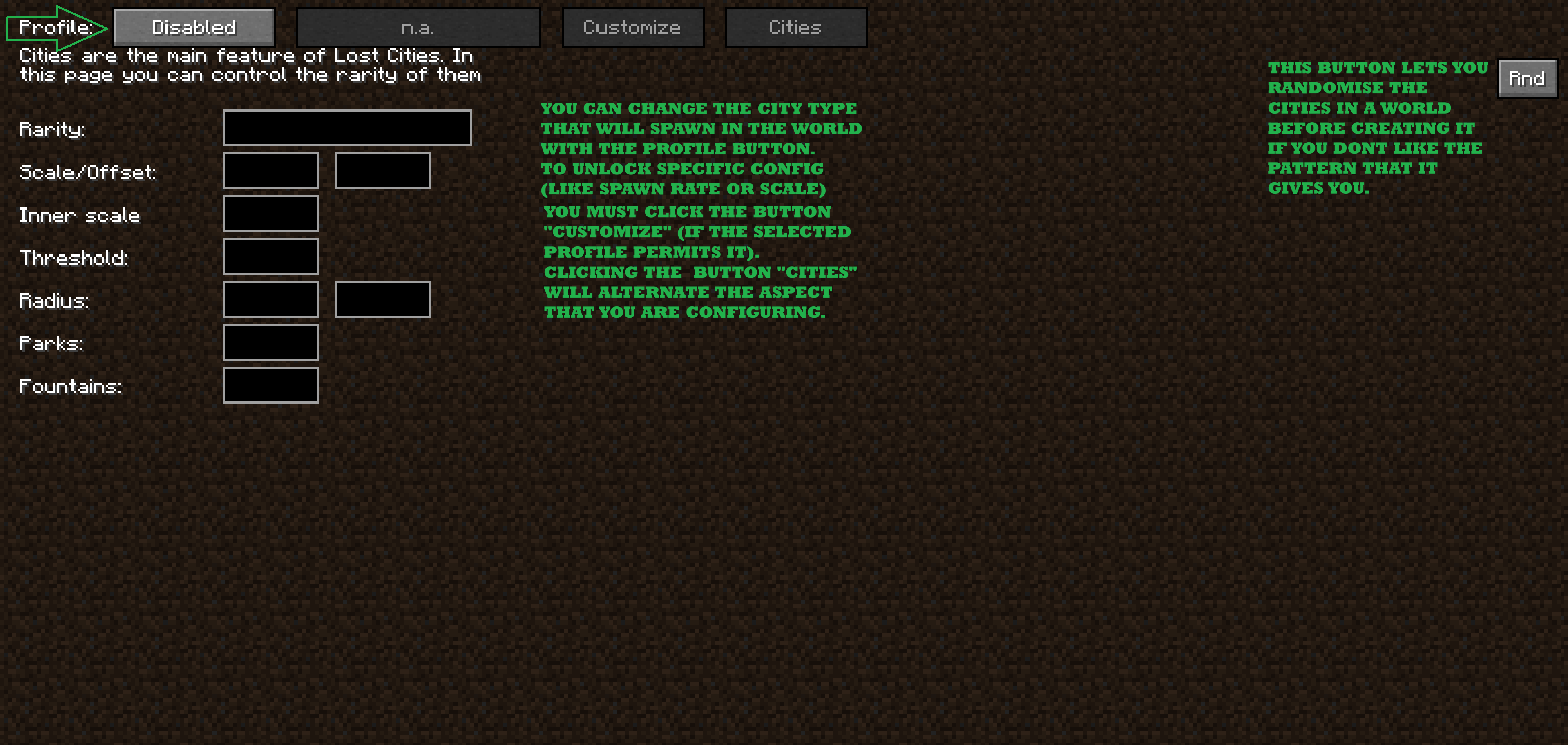 Thumbnail This is a picture of the LostCities config menu and a small description of what the key features are.