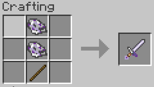 Thumbnail Craft the silver sword using two silver pieces and one stick