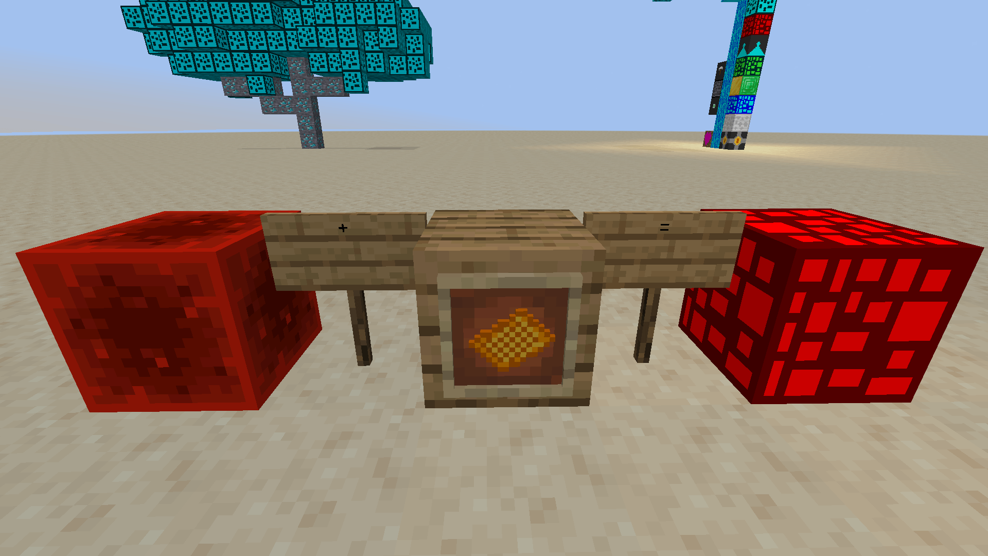 Redstone Block + Sandpaper = Hell block