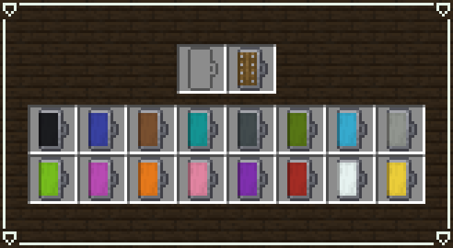 All the icons present in the pack, including the off-hand icon, the standard and the 16 colored variants.