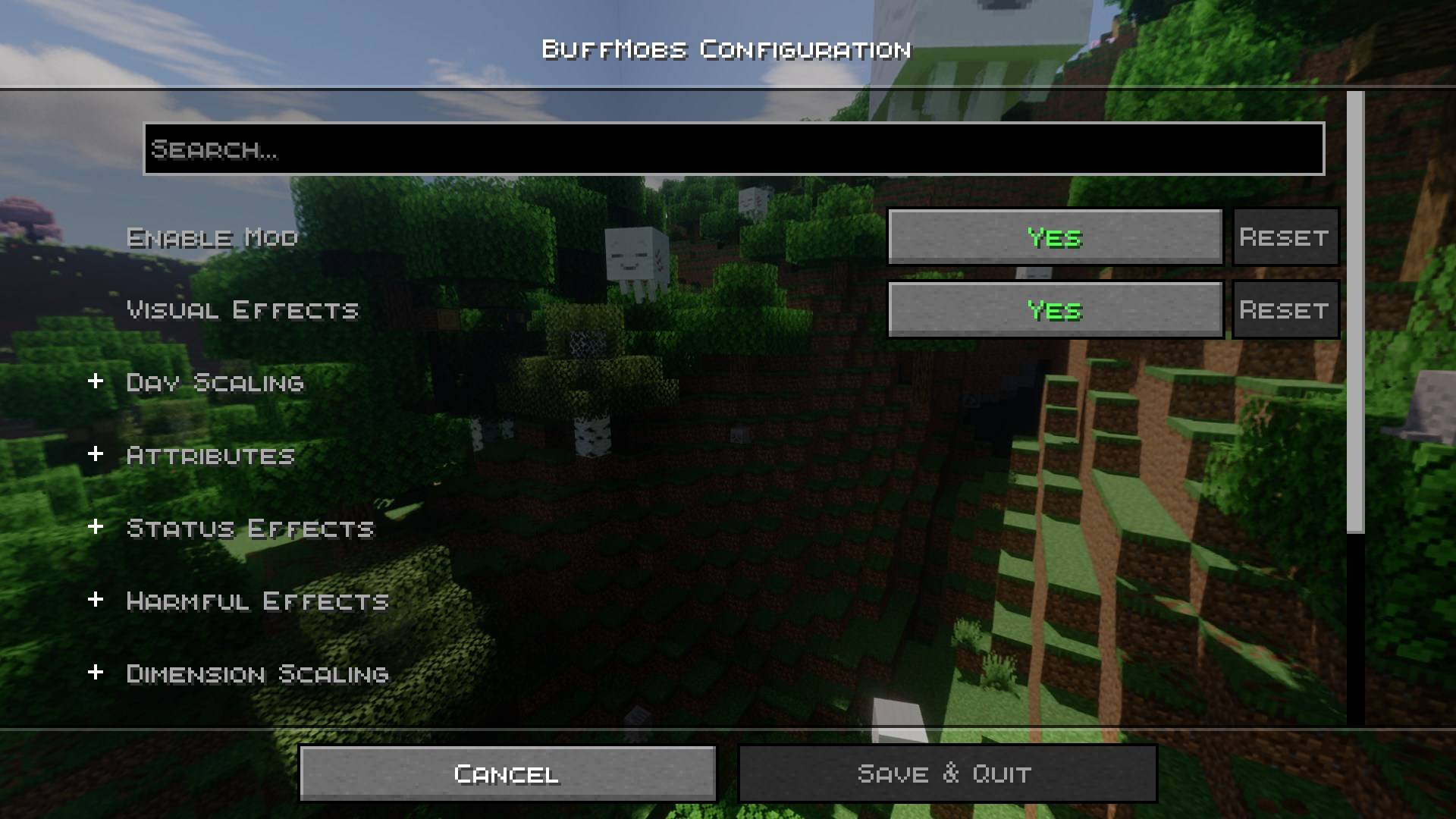 Thumbnail Config Menu on Fabric