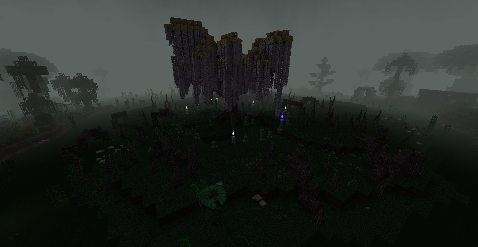 Thumbnail A strange looking sacred tree of pale leaves, which has the ability to defend itself from others.
A lot of various trees are scattered between the variety of biome you have access to