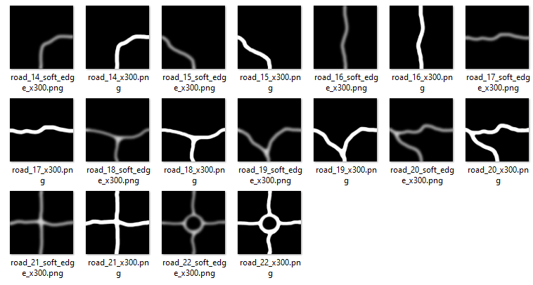 Thumbnail Images of what the Road Brushes look like.
