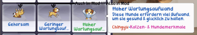 Thumbnail Einer der weiteren Mod Merkmale (Hunde) /// One of the other mod features (Dogs) | The font used was “lovers font (By key2urheartt)”.