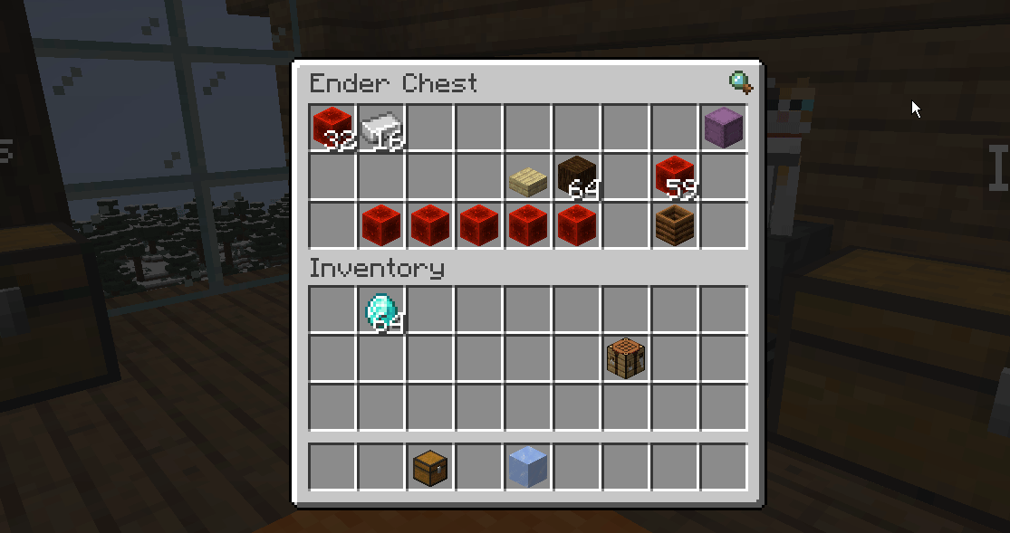 Thumbnail A GIF recording on the inventory button to access the Chest Tracker GUI. Can now be moved around by users. Image from Original mod page.