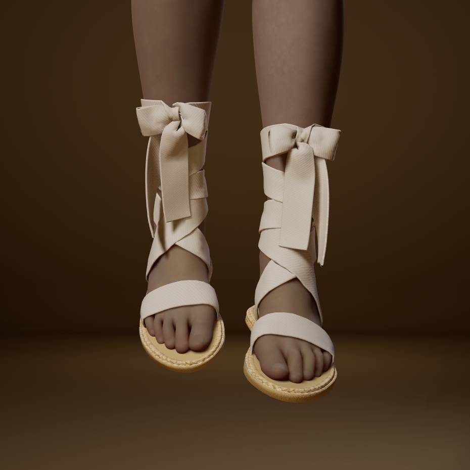 👠 Ribbon Wrap Sandals