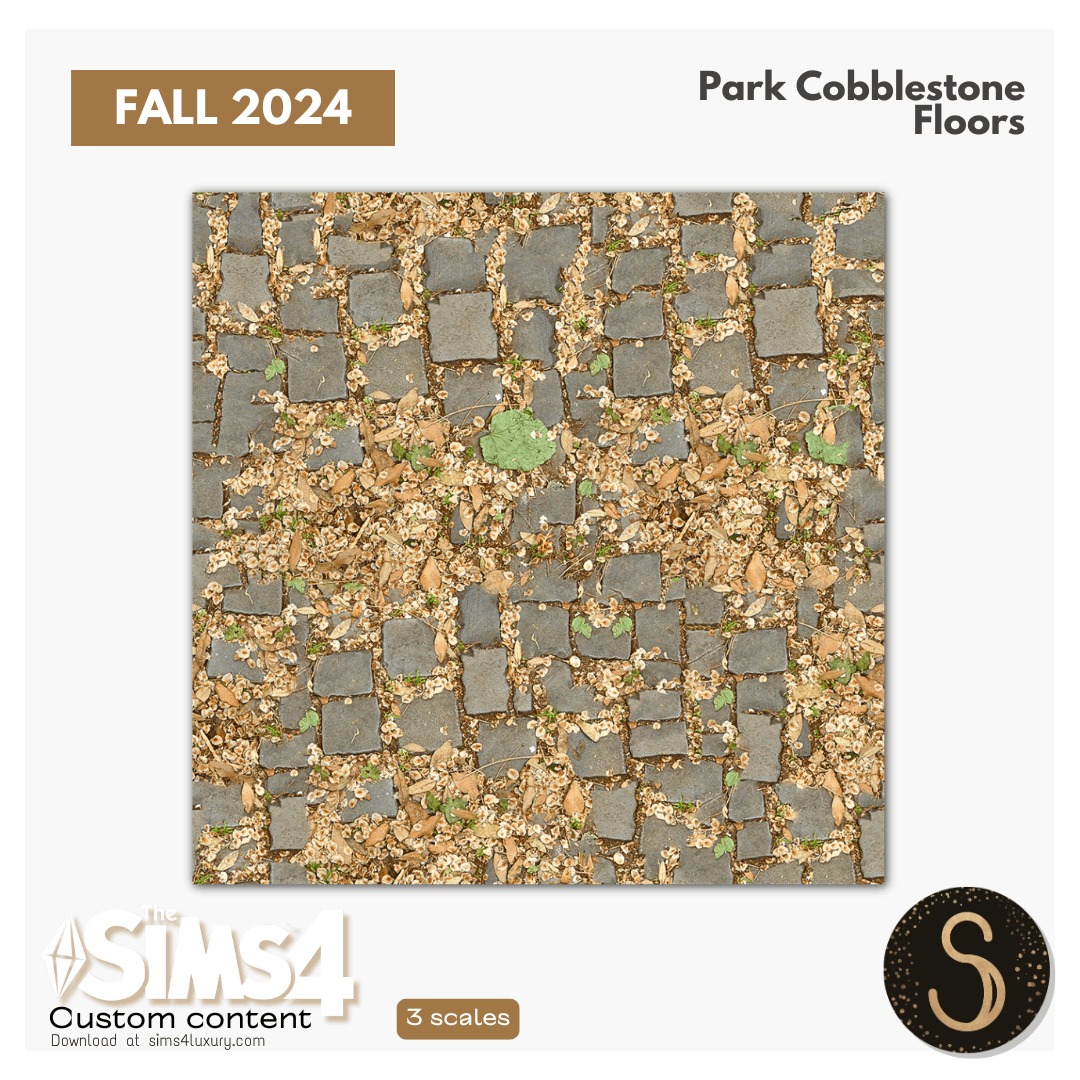 Sims4Luxury - Fall 2024 - Park Cobblestone - Floors