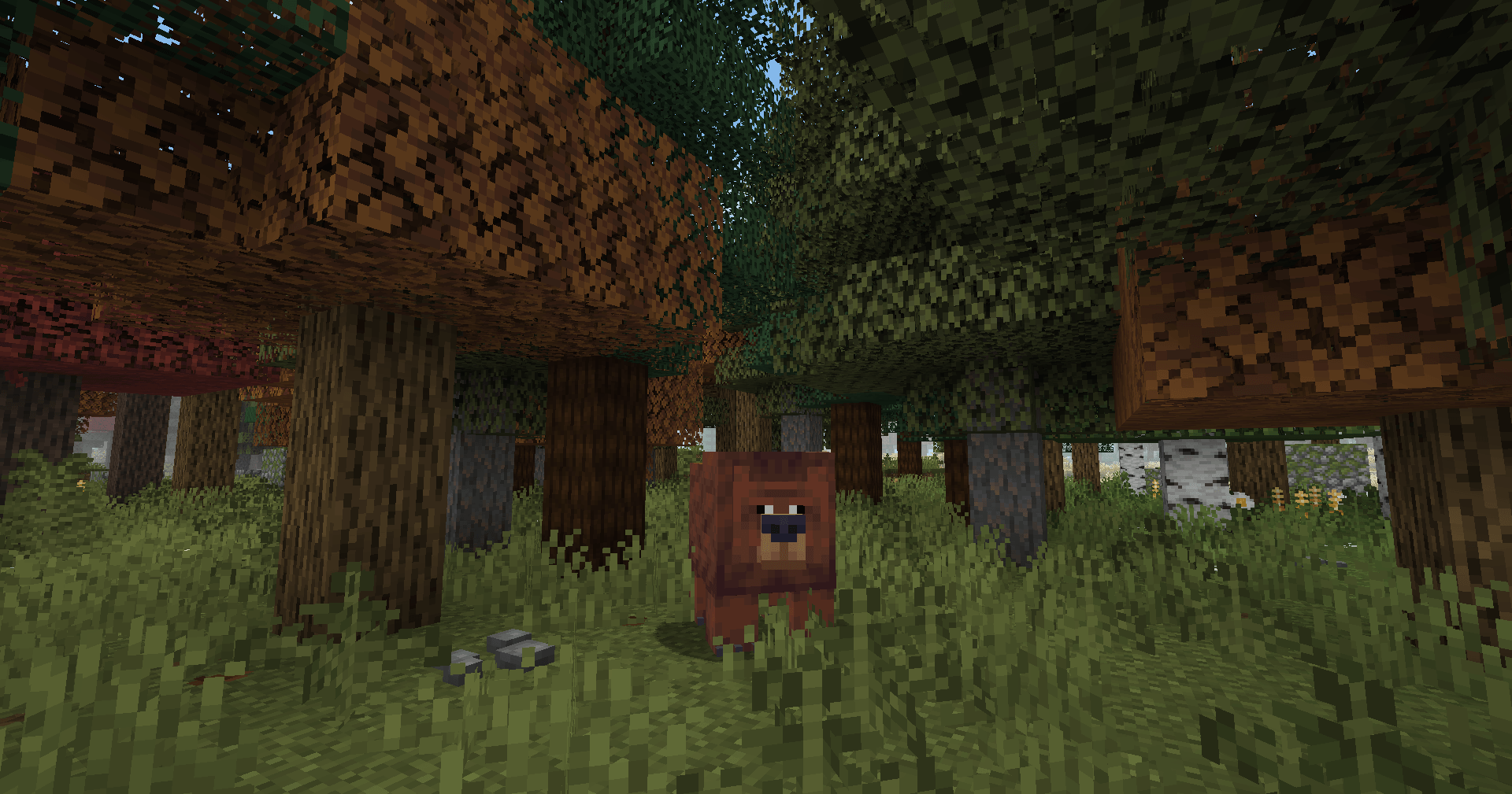 No Man's Land Boreal Forest with a Bear from Primal (Spruce and Pine have different textures)