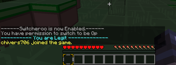 <p>What the player sees when they join and are part of the switcheroo.txt file.</p>