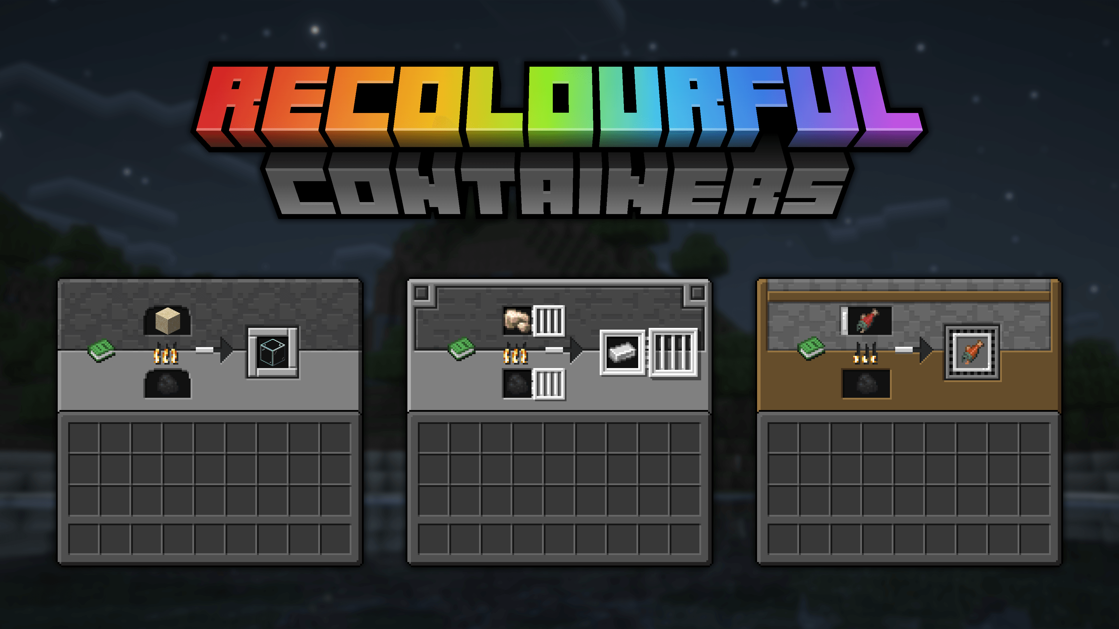 Recolourful Containers GUI + HUD (DARK) - Minecraft Resource Packs ...