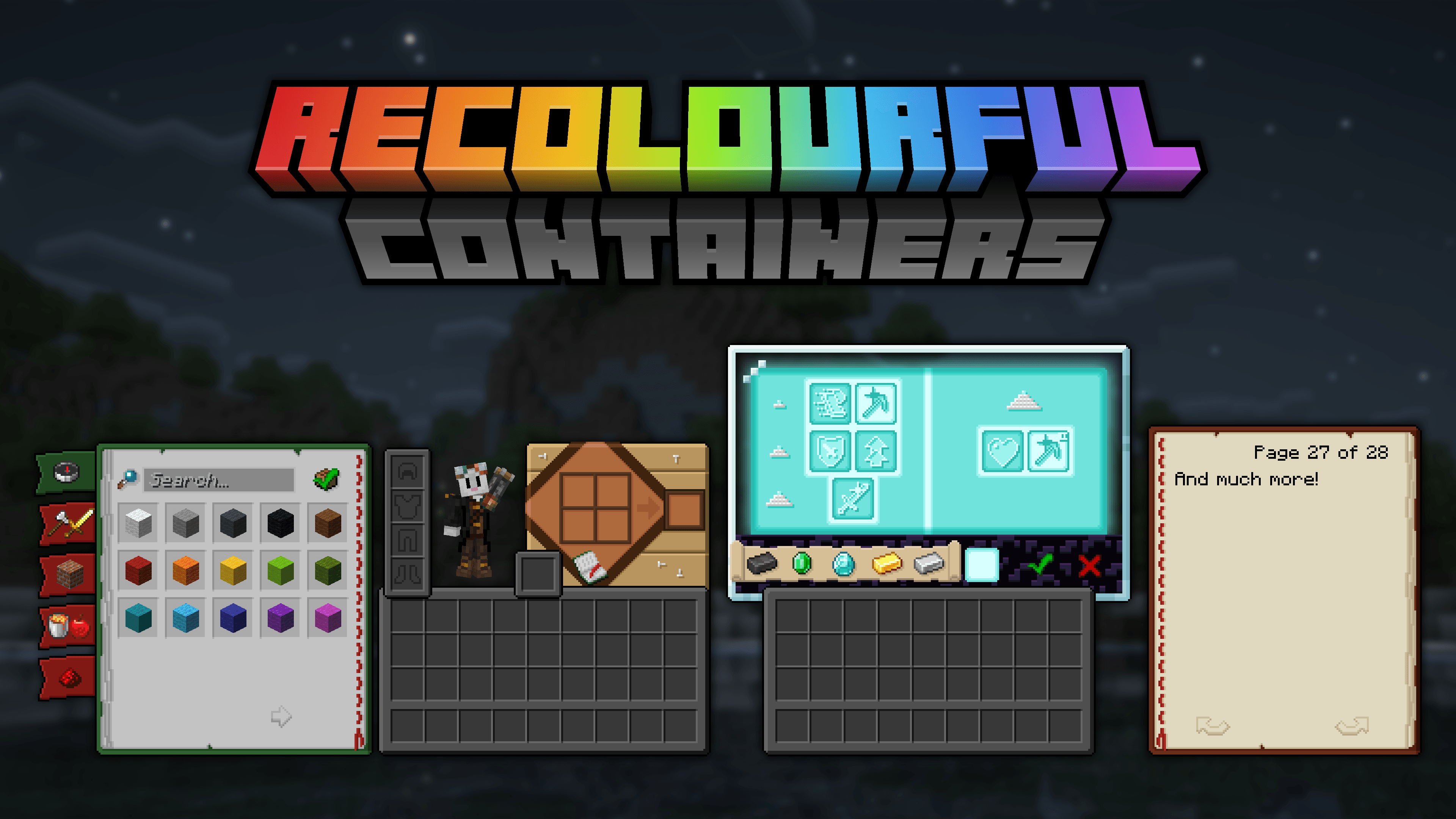 Recolourful Containers GUI + HUD (DARK) - Minecraft Resource Packs ...