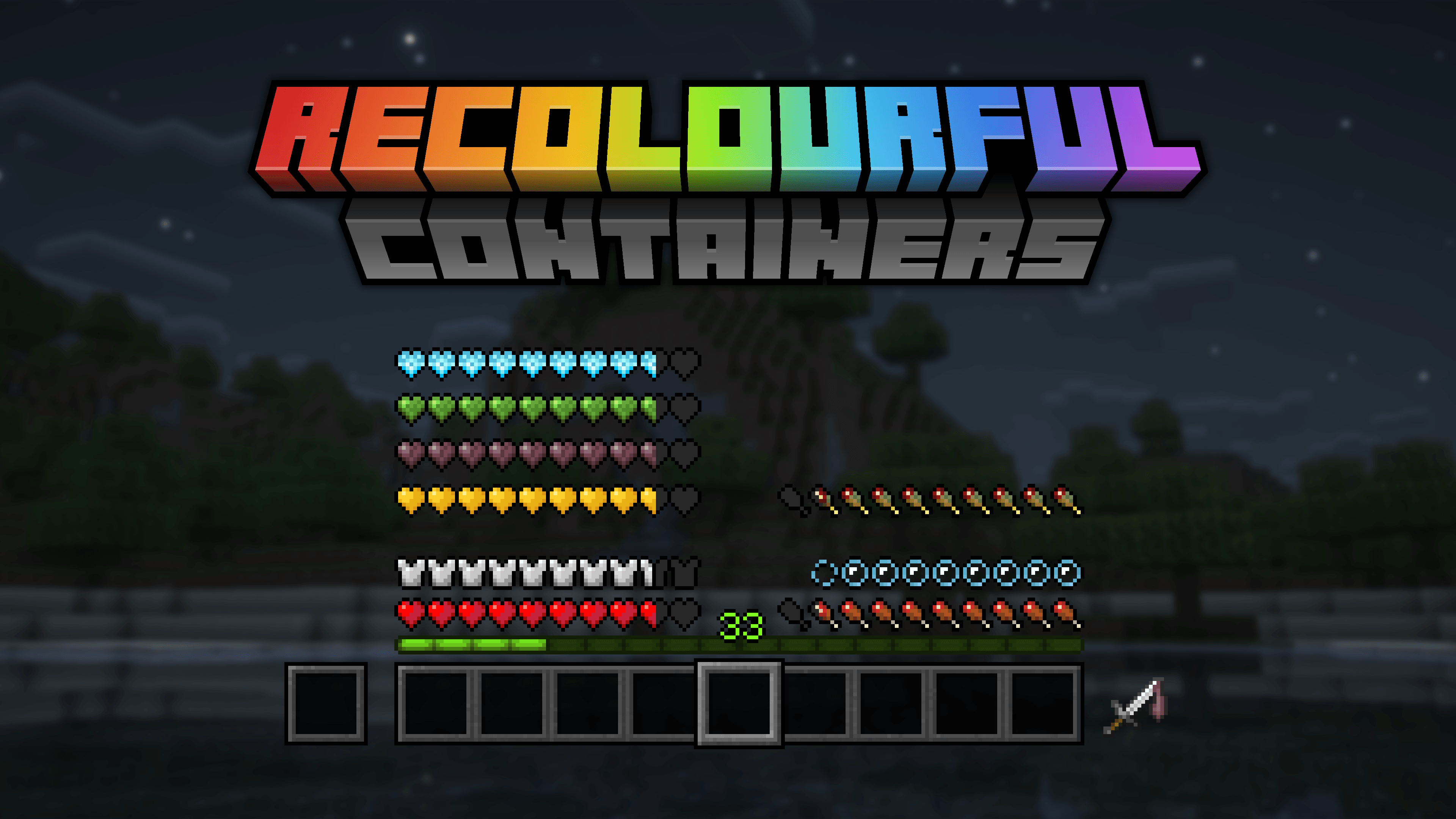 Recolourful Containers GUI + HUD (DARK) - Minecraft Resource Packs ...