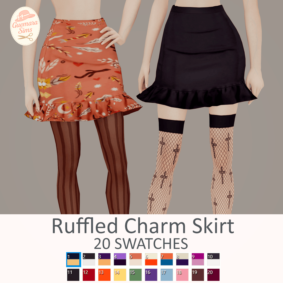 Sims 4 Ruffles Ruffled Charm Skirt - The Sims 4 Create a Sim - CurseForge
