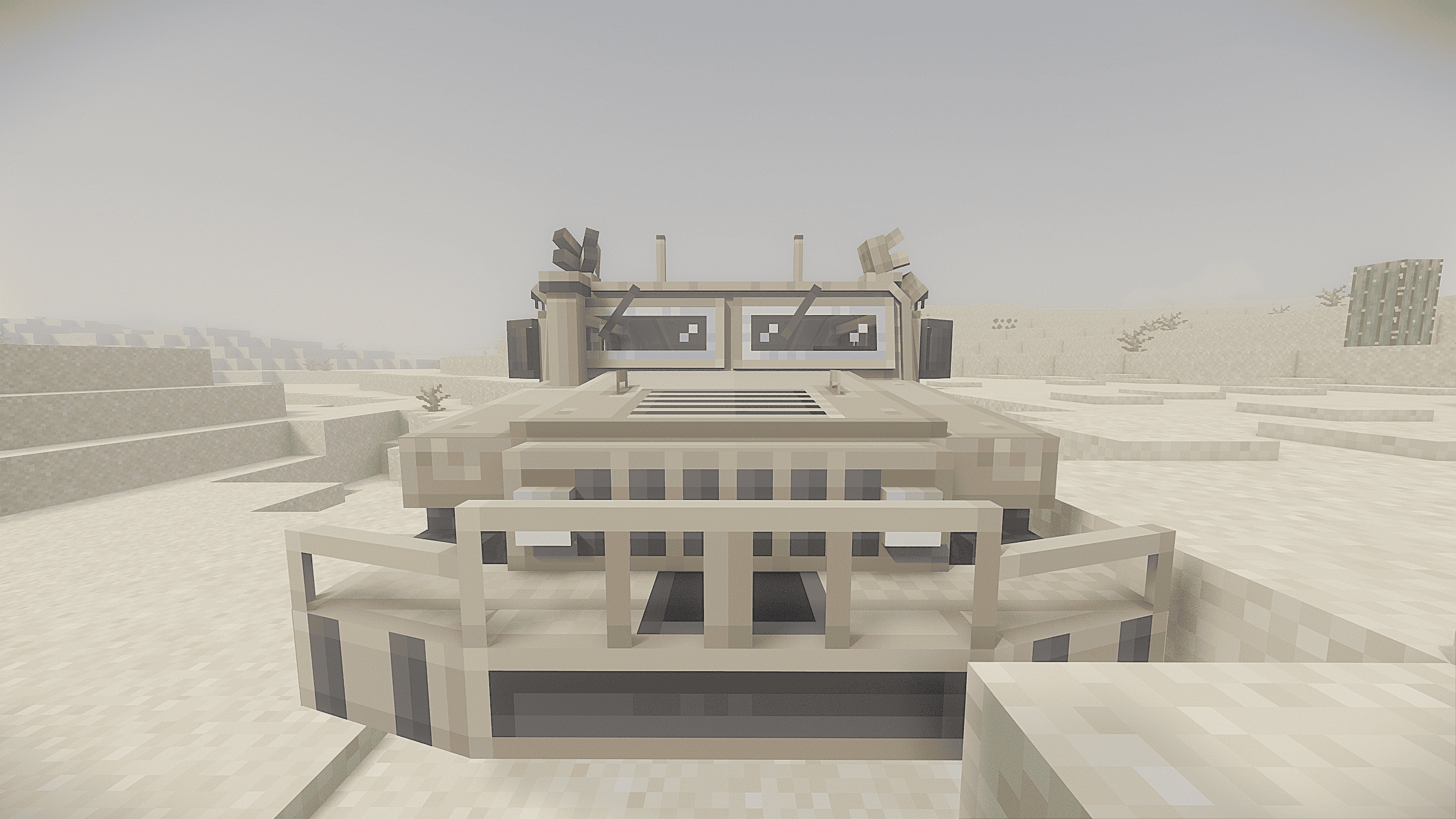 Humvee in a sand storm