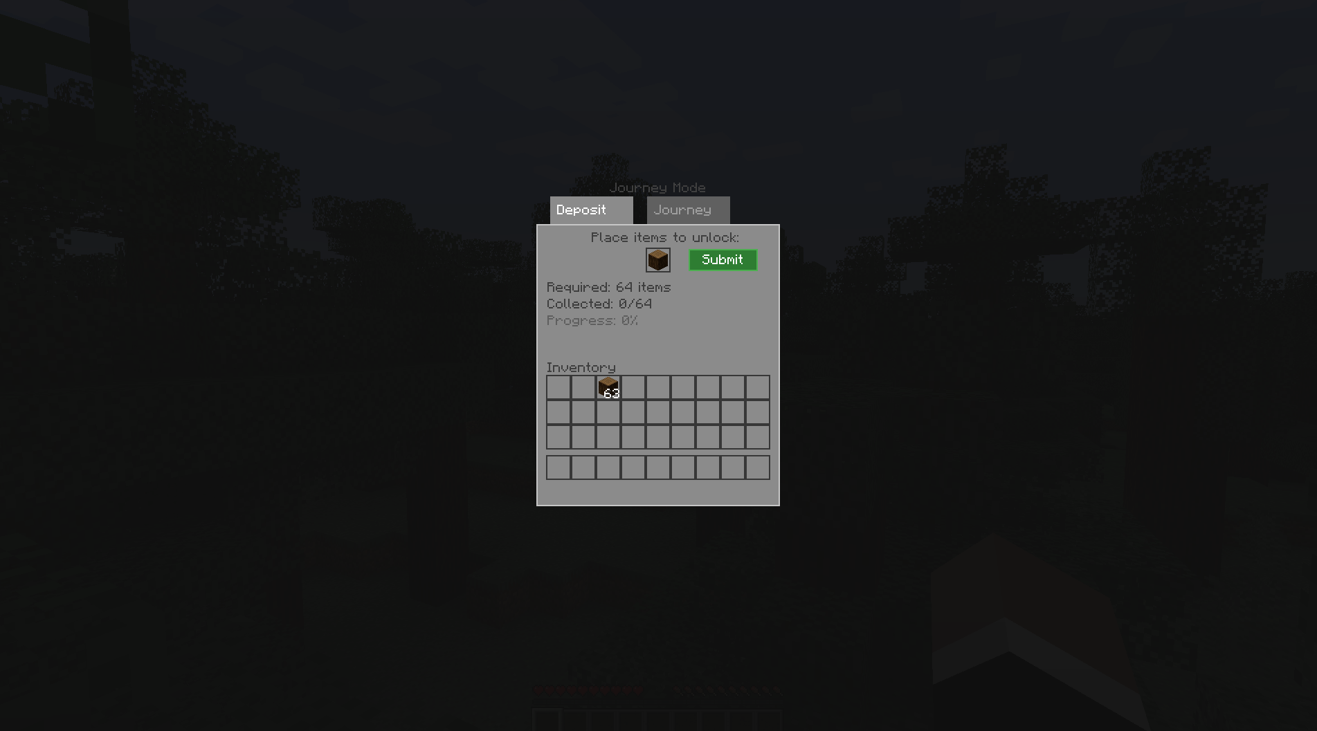 When you place items in the deposit slot, it shows how many of that item you need to unlock it.