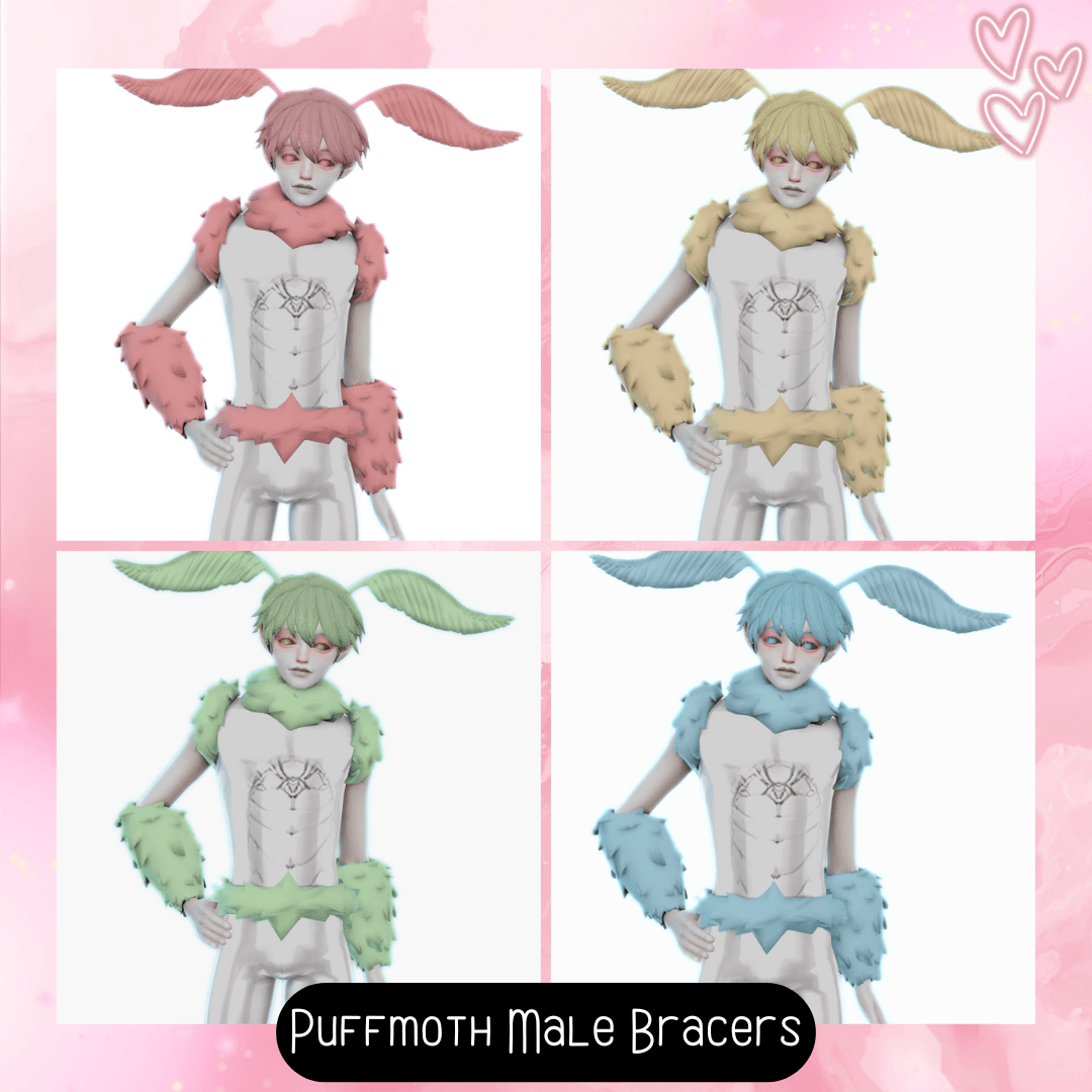 Curious and fluffy arm bracers for your 'Not So Human' Sims that comes in 24 color swatches!