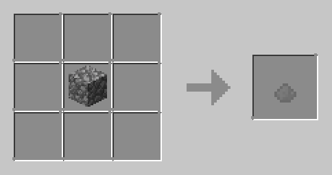 1 Cobblestone craft 5 powders