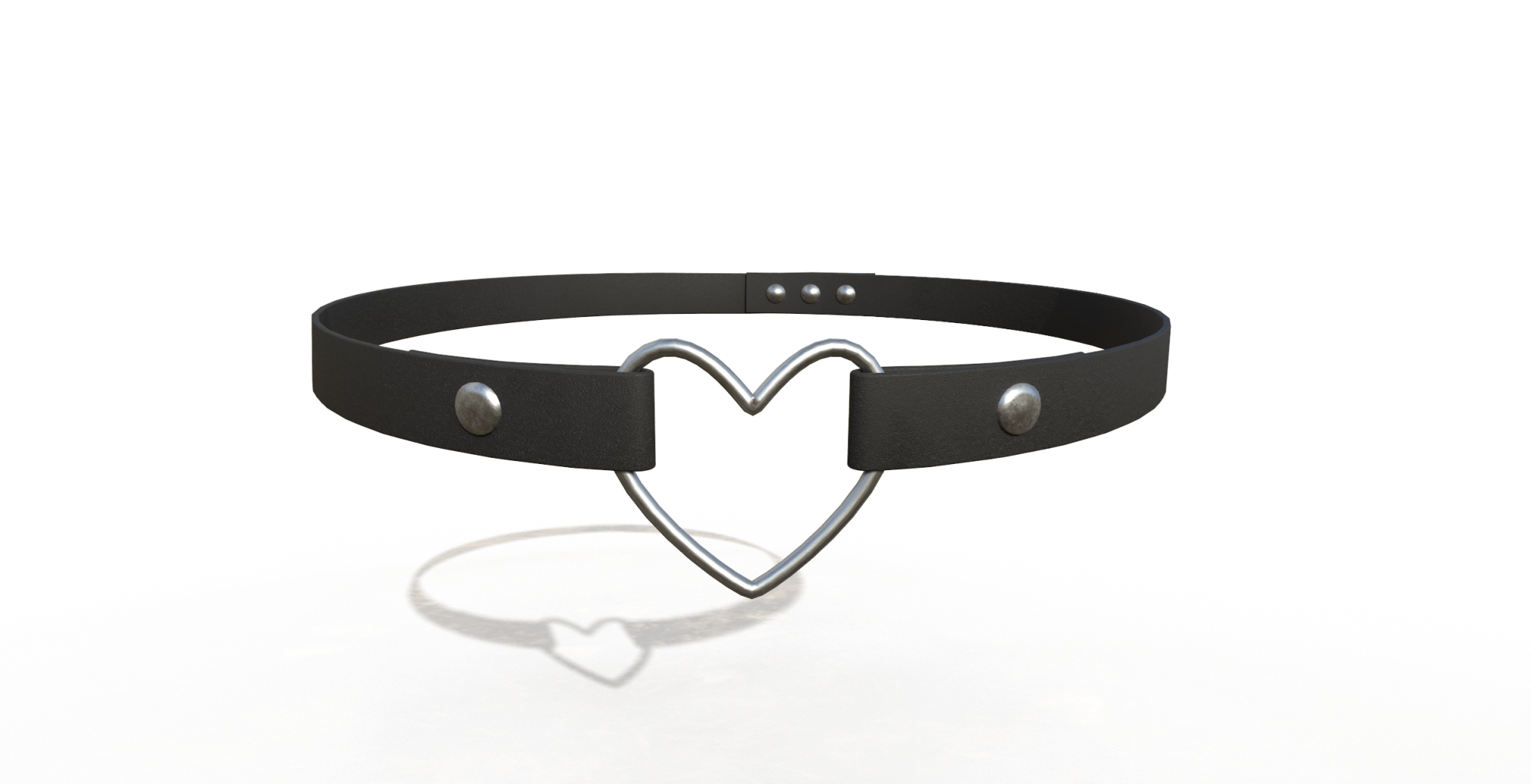 Heart Leather Choker