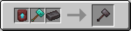 Thumbnail Use the smithing table to make a netherite hammer