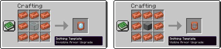 Smithing Templates crafting recipes