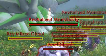 Easily pick out quest objective targets from non-objective targets (the Feral Ghoul)