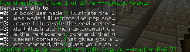 <p>An example of how the replacement command can be used.</p>
