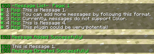 <p>Example output of a few commands.</p>