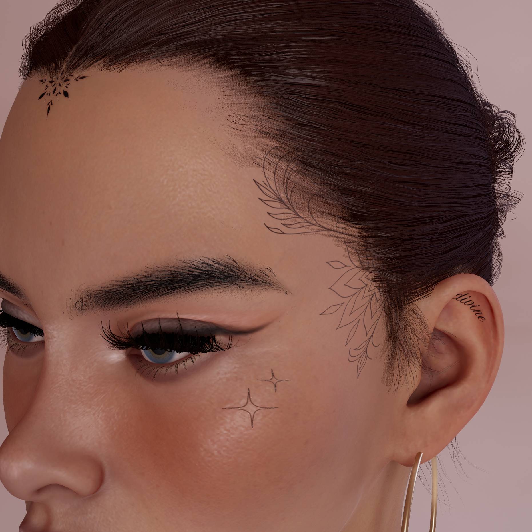 Rise of Her | Face Tattoo