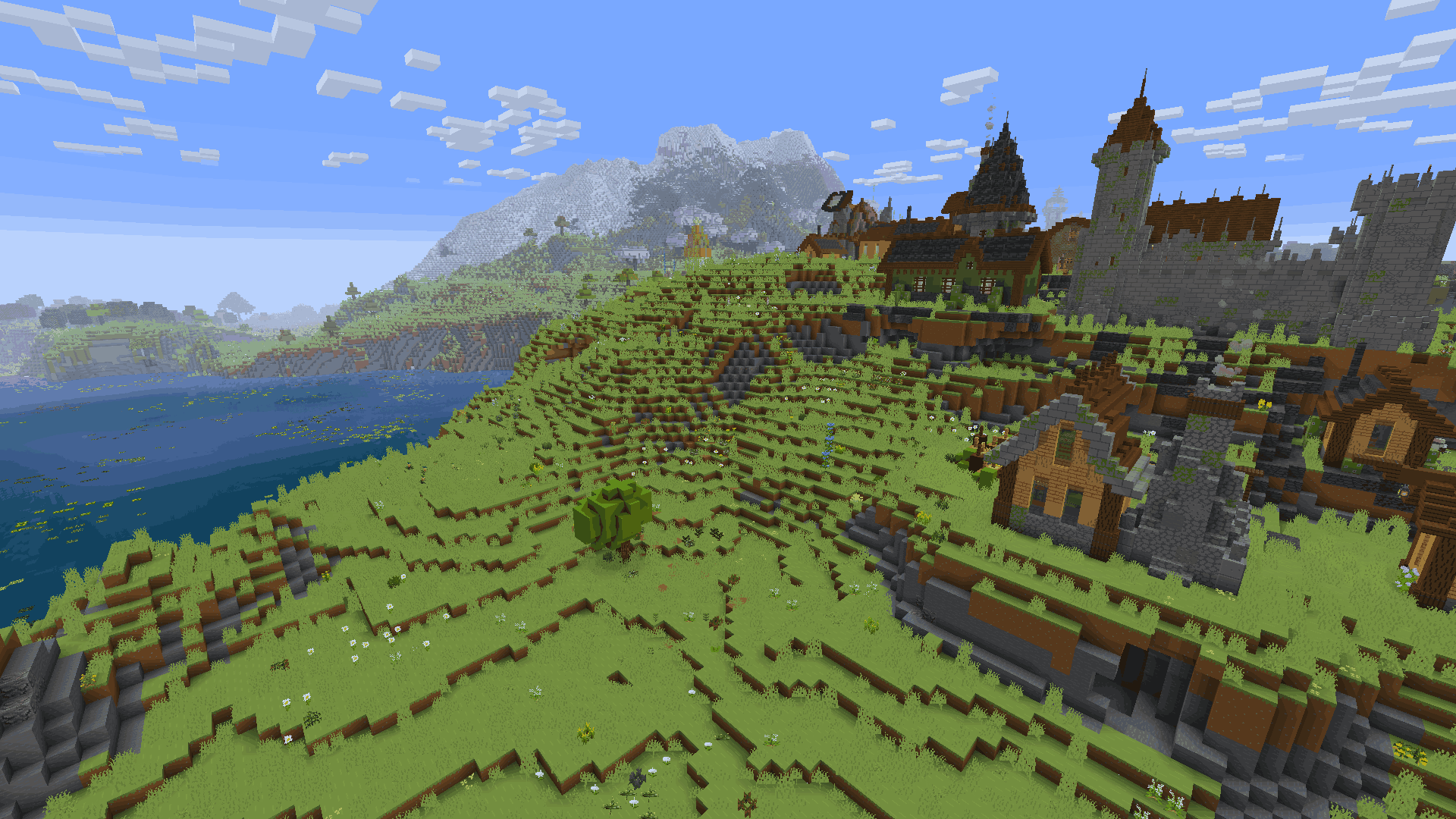 Amid green hills and tranquil waters, a castle rises to defy time. Its towers guard the snowy horizon, keepers of a mystery that never sleeps. 🏰❄️