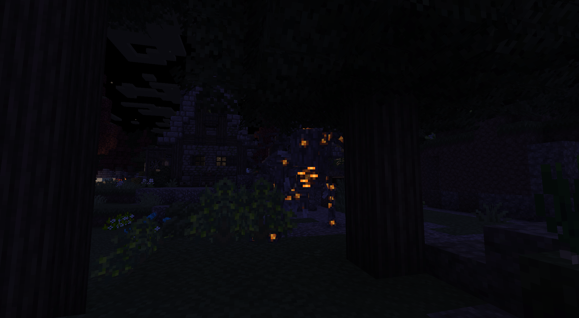 In the dark thicket, an orange light pulses like a hidden heart. Creature or omen? The forest keeps its silence, and only those who venture in will uncover the truth. 🔥🌲