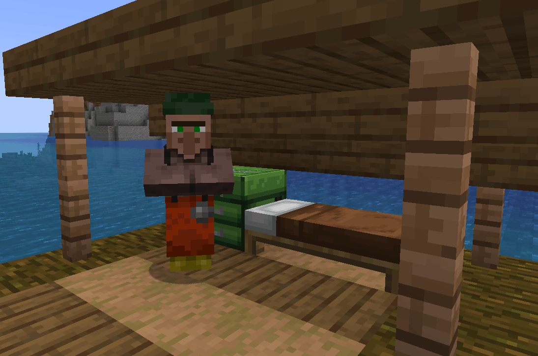 Picture of a fishermerchant on his raft.