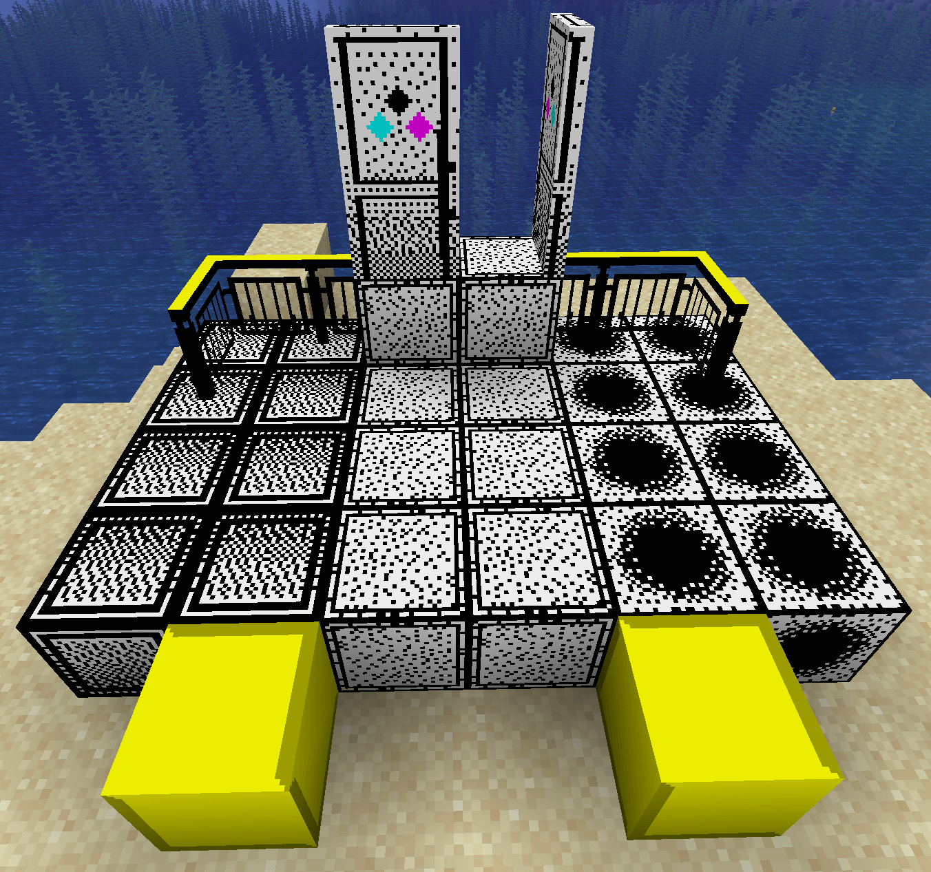 Thumbnail Their City floor tiles. This screenshot is out of date the fences don't have that yellow line anymore