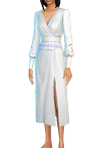 Dress with Torvaldsson text logo, several colored swatches included