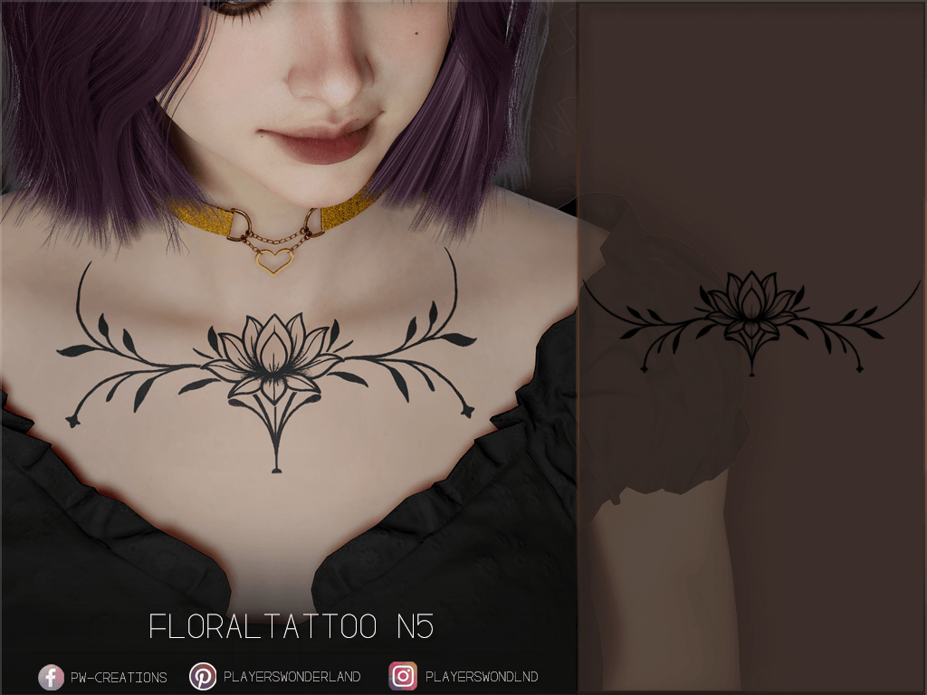 PW Floral Tattoo N5