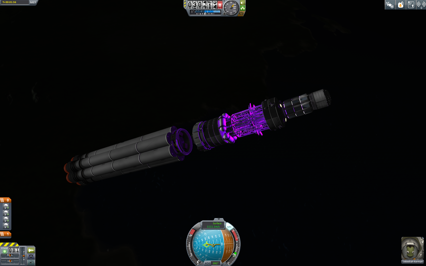 Need boosters when launching from Kerbin