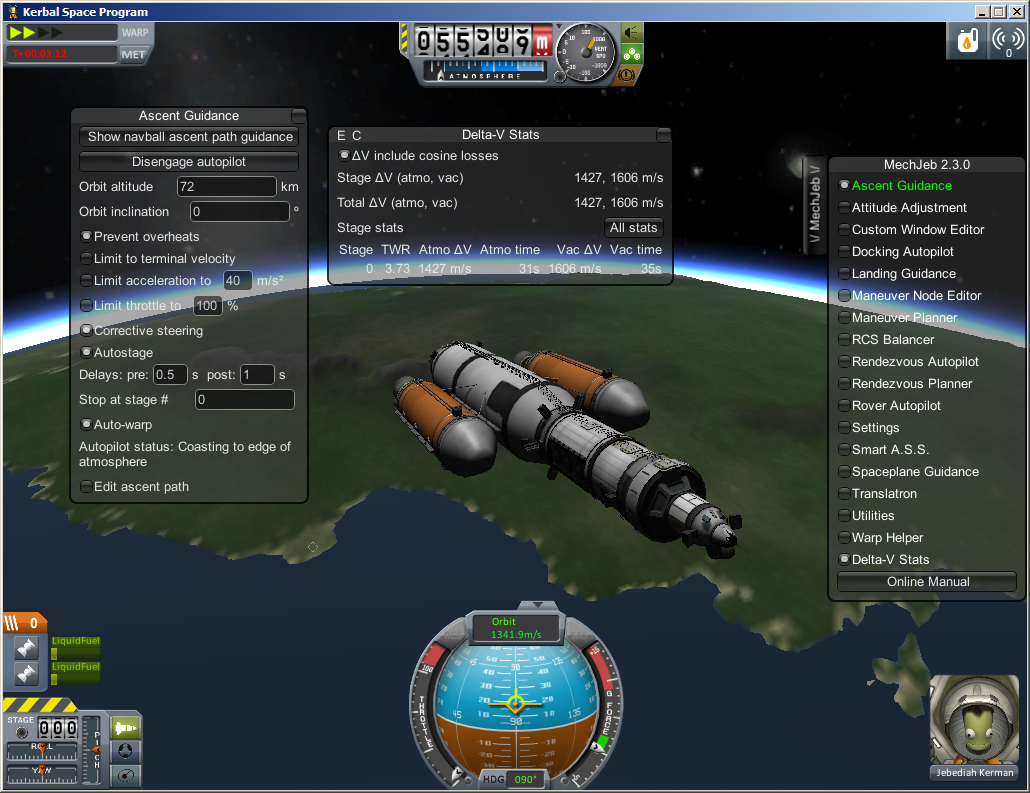 SSTO during ascent